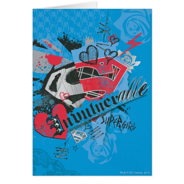 Supertjej Inkänslig Hälsningskort (Framsidan)