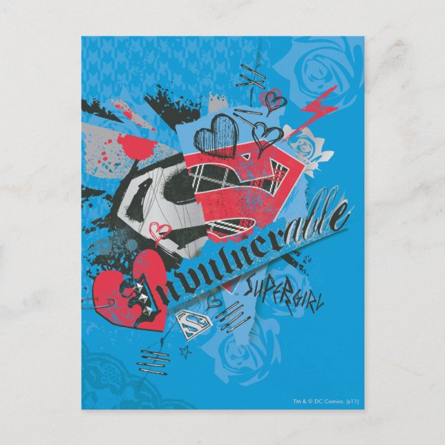 Supertjej Inkänslig Vykort (Framsida)