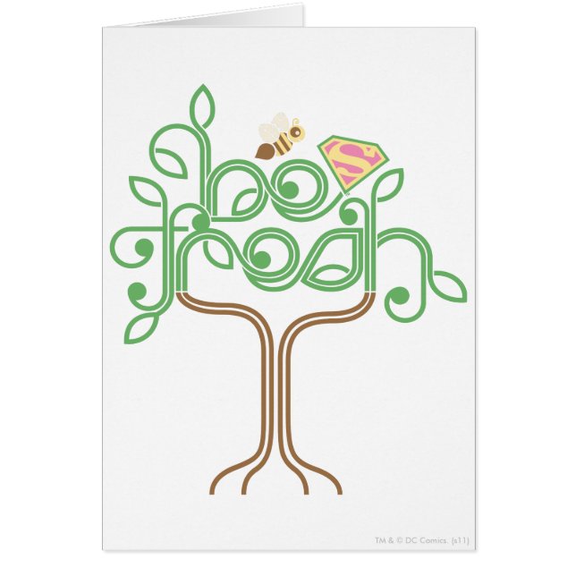 Supertjej ska vara färsk hälsningskort (Framsidan)