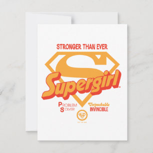 Supertjej starkare än någonsin Retro-grafik Anteckningskort
