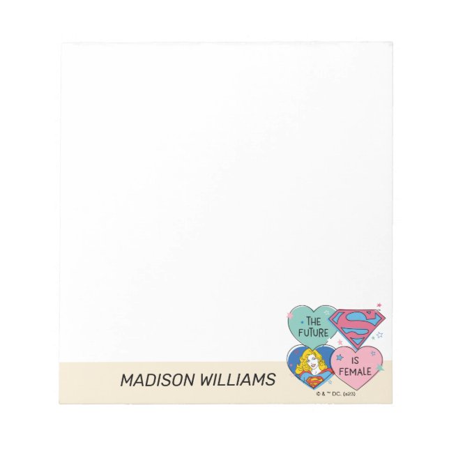 Supertjej ut ur den här nya återköpsgrafiken anteckningsblock (Framsida)