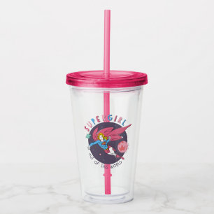 Supertjej ut ur den här nya återköpsgrafiken take away mugg