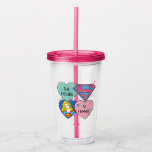 Supertjej ut ur den här nya återköpsgrafiken take away mugg
