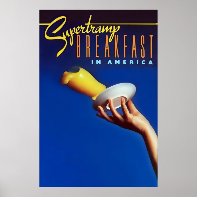 Supertramp 1979 Breakfast in America US Promo Poster (Framsidan)