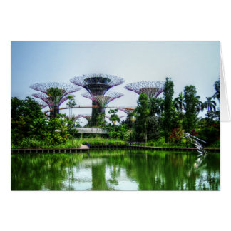 Supertrees och sländasjö hälsningskort