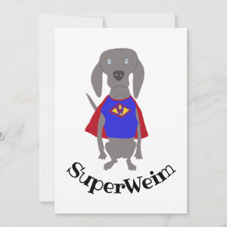 SuperWeim Grått Ghost Weimaraner Hund Kort