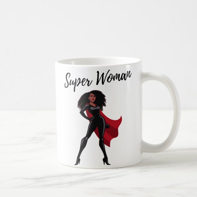 SuperWoman Att vara kvinna är mitt supermakts kaff Kaffemugg (Höger)