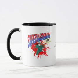 SUPERWOMAN Medic, Nurse, Doktor. Redigerbart namn Mugg