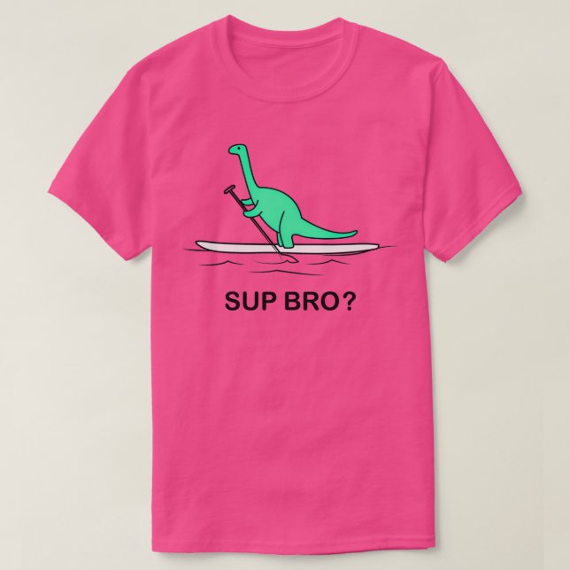 Supp-padling Sup brobrontosaur på SUP-brädet T Shirt (Design framsida)