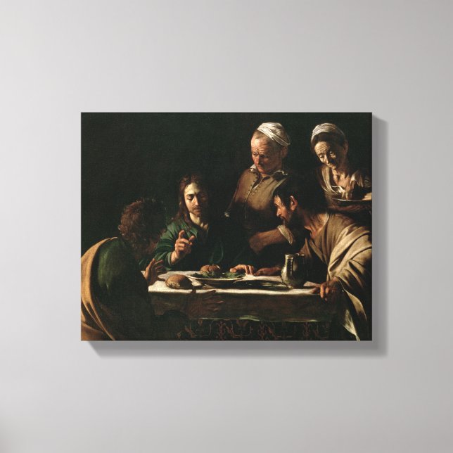 Supper vid Emmaus, 1606 Canvastryck (Framsida)