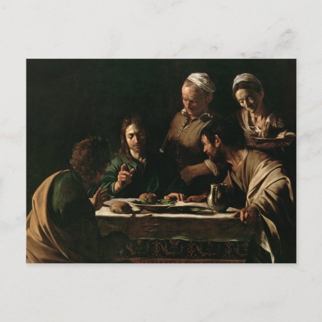 Supper vid Emmaus, 1606 Vykort (Framsida)