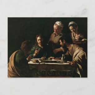 Supper vid Emmaus, 1606 Vykort
