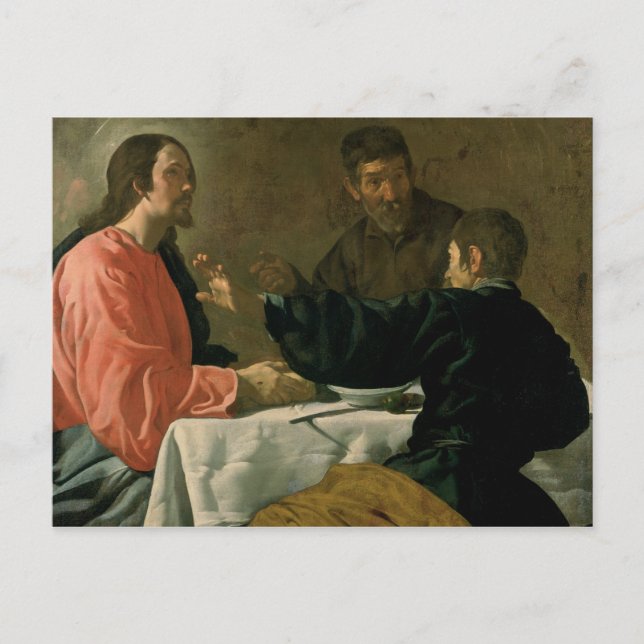Supper vid Emmaus, 1620 Vykort (Framsida)