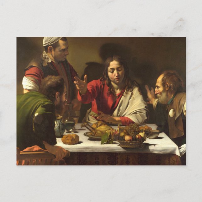 Supper vid Emmaus - Caravaggio Vykort (Framsida)