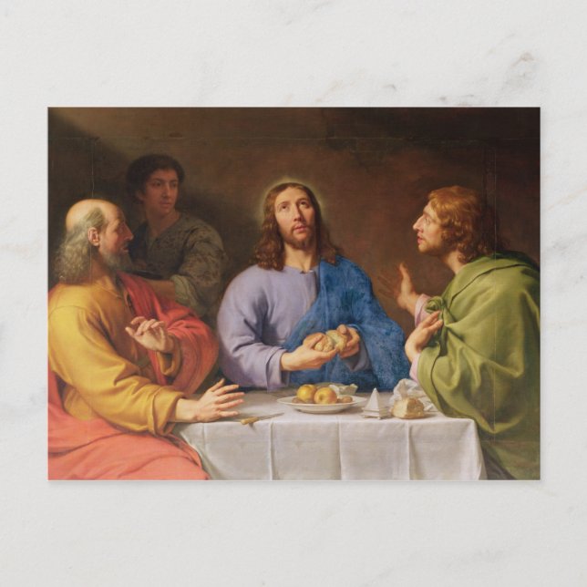 Supper vid Emmaus Vykort (Framsida)