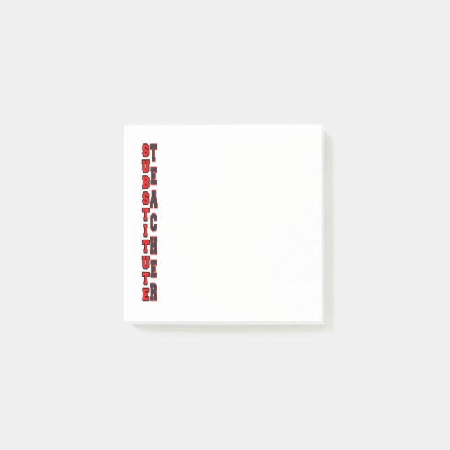 Suppleant Lärare Post-it Block (Framsida)