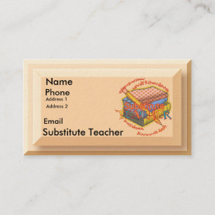 Suppleant Teacher Motto Visitkort