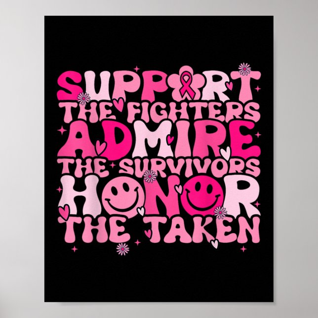 Support Admire Honor Breast Cancer Awareness Warri Poster (Framsidan)