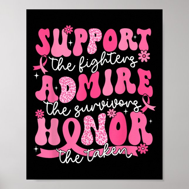 Support Admire Honor Breast Cancer Awareness Warri Poster (Framsidan)
