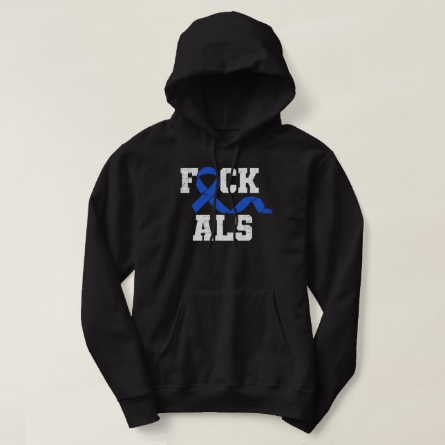 Support ALS-medvetenhet Hoodie (Design framsida)