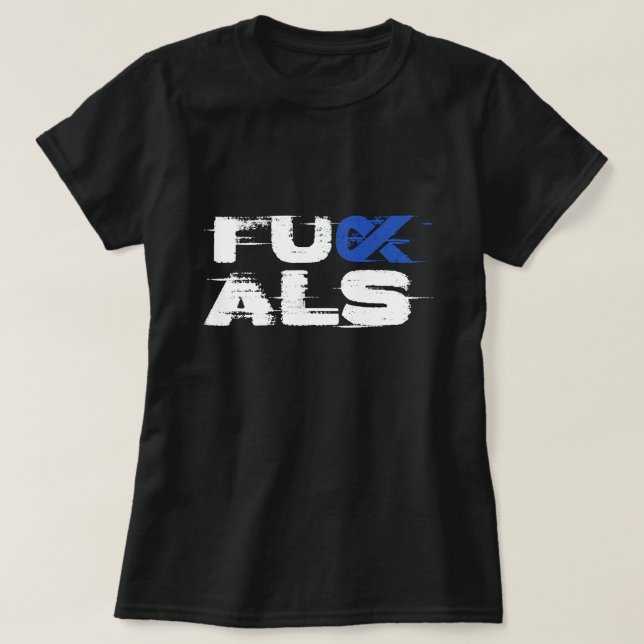 Support ALS-medvetenhet T Shirt (Design framsida)