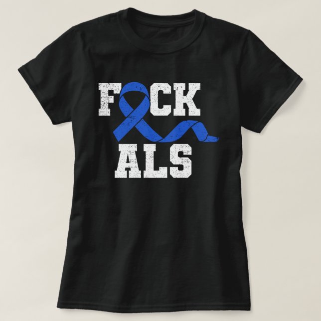 Support ALS-medvetenhet T Shirt (Design framsida)