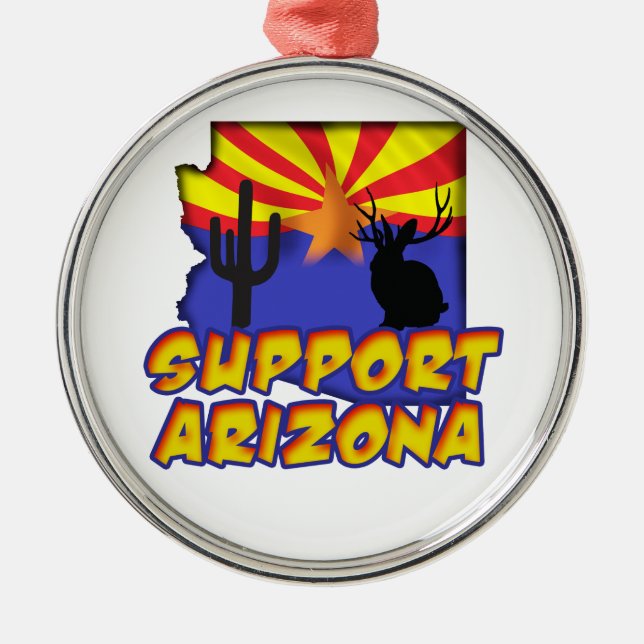 Support Arizona Silver Pendant Ornament (Framsidan)