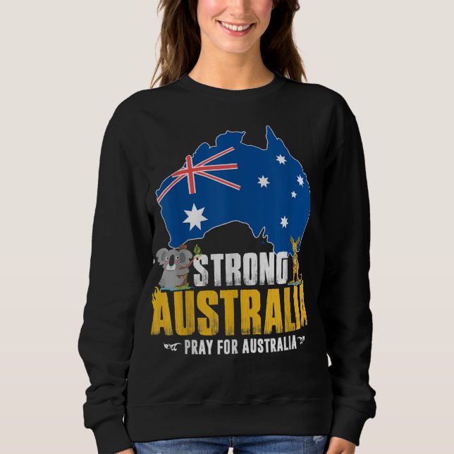 Support Australia Strong spara koala Kangaroo Retr T Shirt (Framsida)