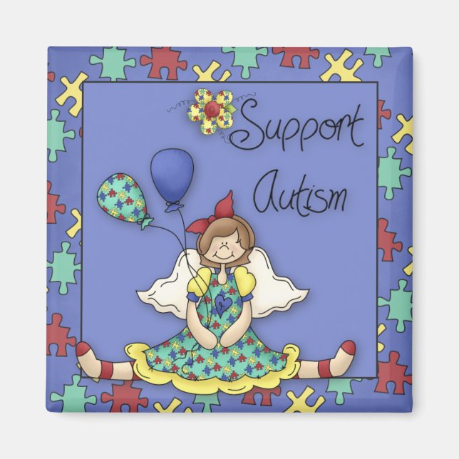 Support Autism Fridge Magnet (Framsidan)