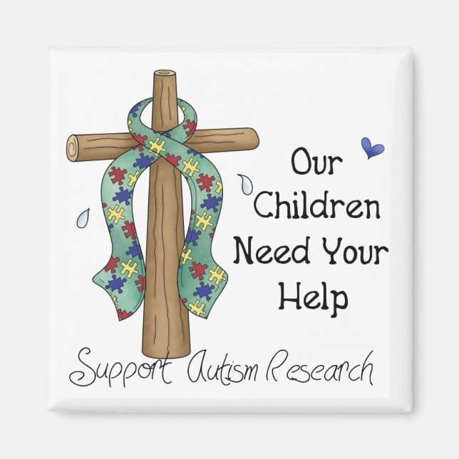Support Autism Research Fridge Magnet (Framsidan)