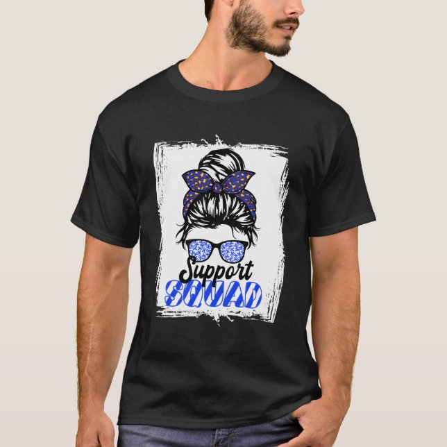 Support Awareness Squad I Me CFS Myalgic Encephalo T Shirt (Framsida)