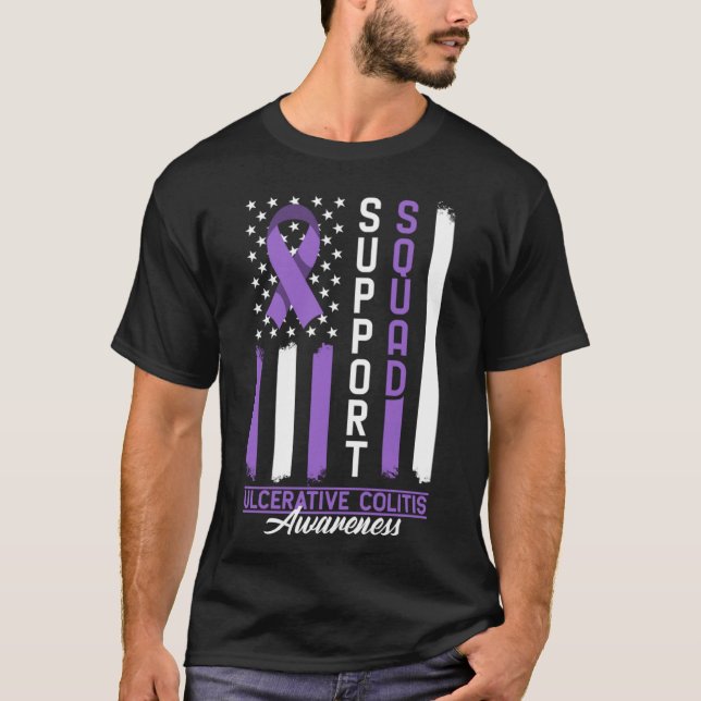 Support Awareness Squad I Ulcerative Colitis Ulcer T Shirt (Framsida)