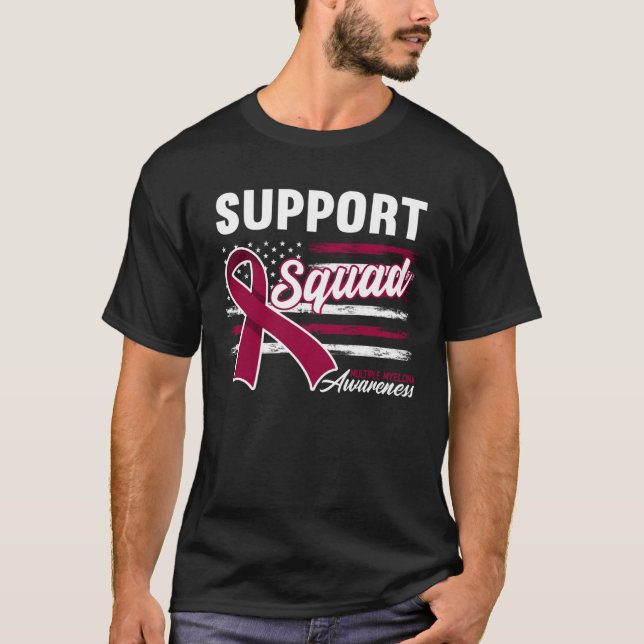 Support Awareness Square I Plasma Cell Många Mye T Shirt (Framsida)