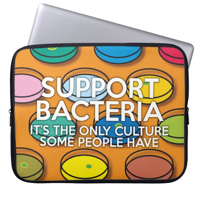 SUPPORT BAACTERIA Science Joke Laptop Fodral (Framsidan)