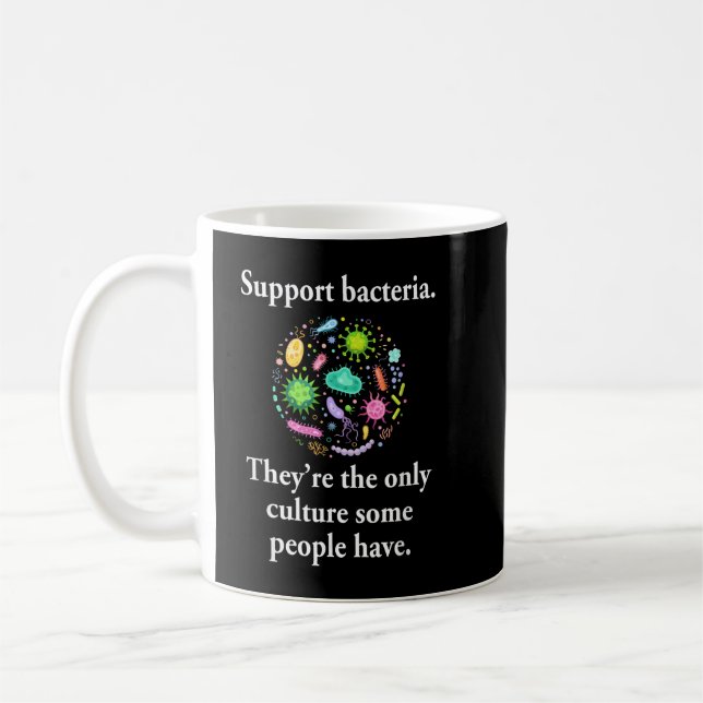 Support Bacteria They’re The Only Culture Some Peo Kaffemugg (Vänster)