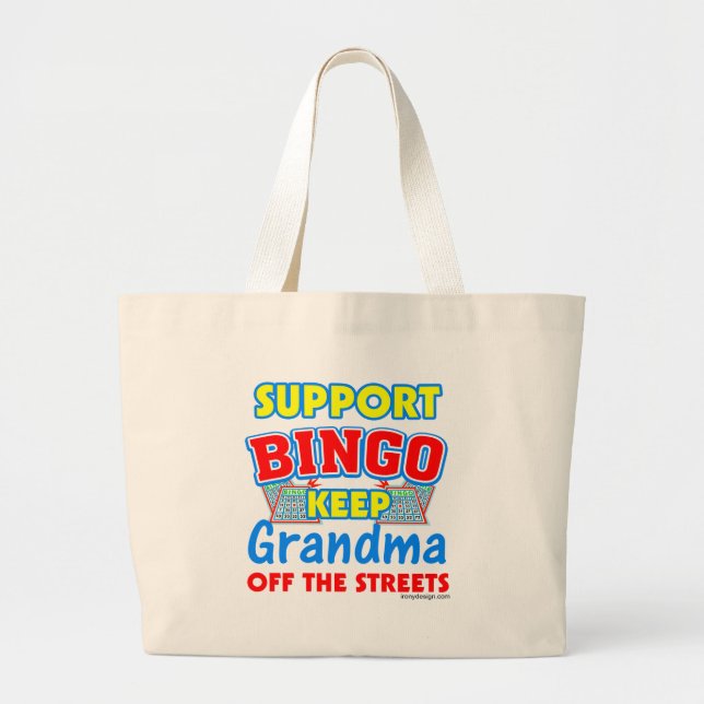 Support Bingo Grandma Jumbo Tygkasse (Framsidan)