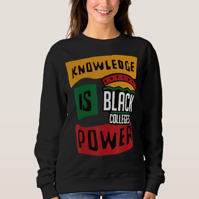 Support Black Colleges-kunskapen är ström T Shirt (Framsida)