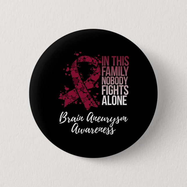 Support Brain Aneurysm Awareness Knapp (Framsida)