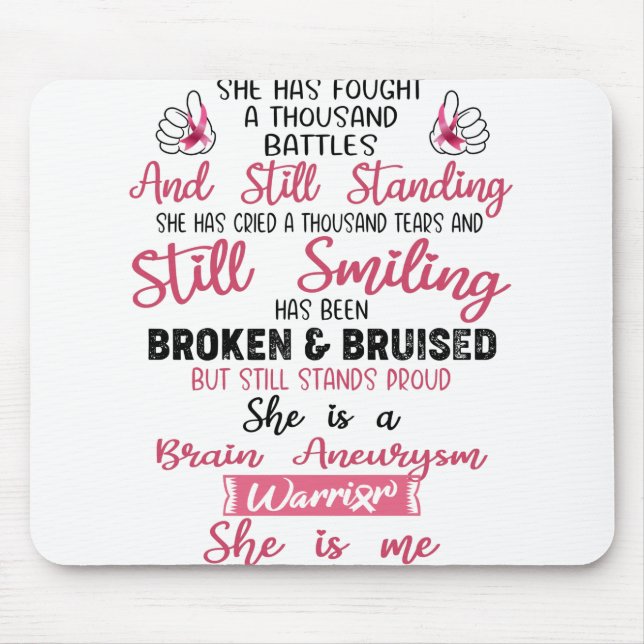 Support Brain Aneurysm Warrior Gifts Musmatta (Framsidan)