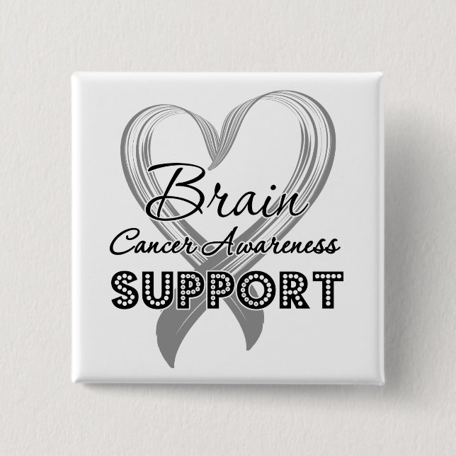 Support Brain Cancer Awareness Knapp (Framsida)