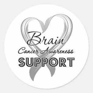 Support Brain Cancer Awareness Runt Klistermärke