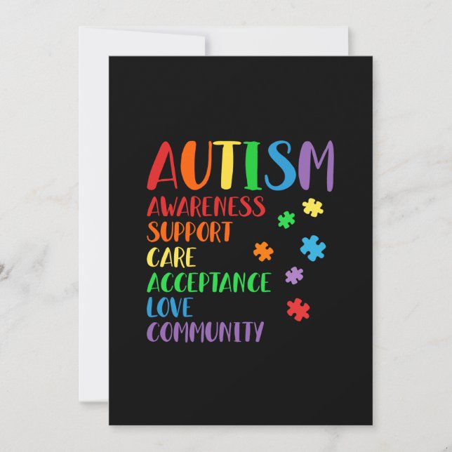 Support Care Acceptance Ally Autism Awareness Spara Datumet (Framsida)