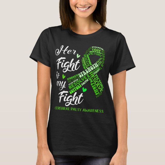 Support Cerebral Palsy Warrior Gifts T Shirt (Framsida)