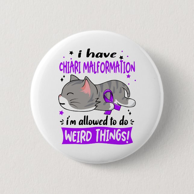 Support Chiari Malformation Awareness Ribbon Gifts Knapp (Framsida)