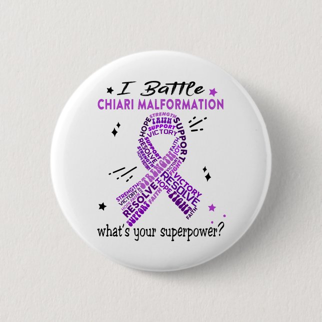 Support Chiari Malformation Warrior Gifts Knapp (Framsida)