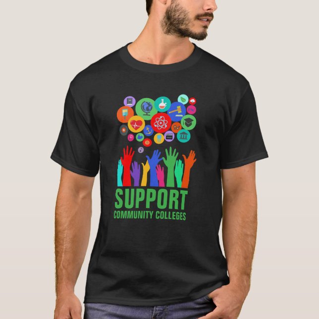 "Support Community Colleges" Access Education Tee Shirt (Framsida)