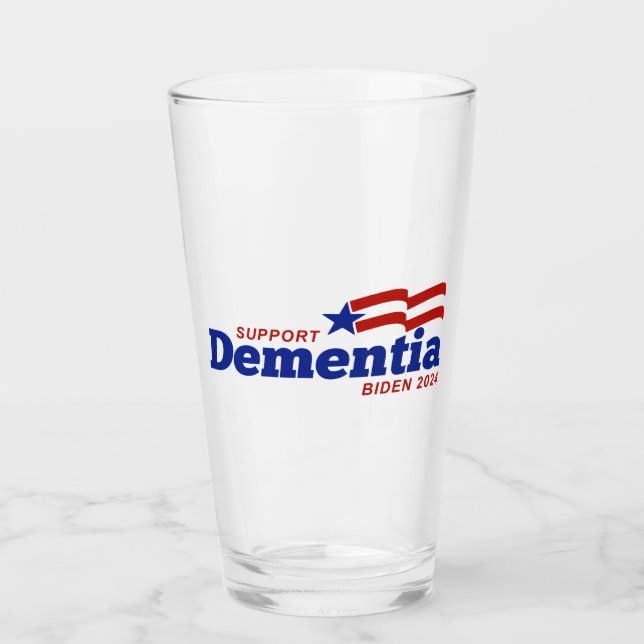 Support Dementia Biden 2024 Glaskopp (Framsida)