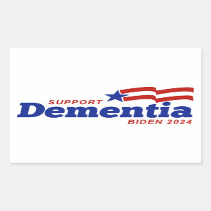 Support Dementia Biden 2024 Rektangulärt Klistermärke