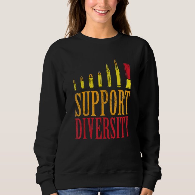 Support Diversity Bullet - Gun Gun T Shirt (Framsida)