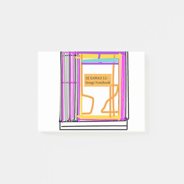 SUPPORT DJ KAWAII LU POST-IT BLOCK (Framsida)